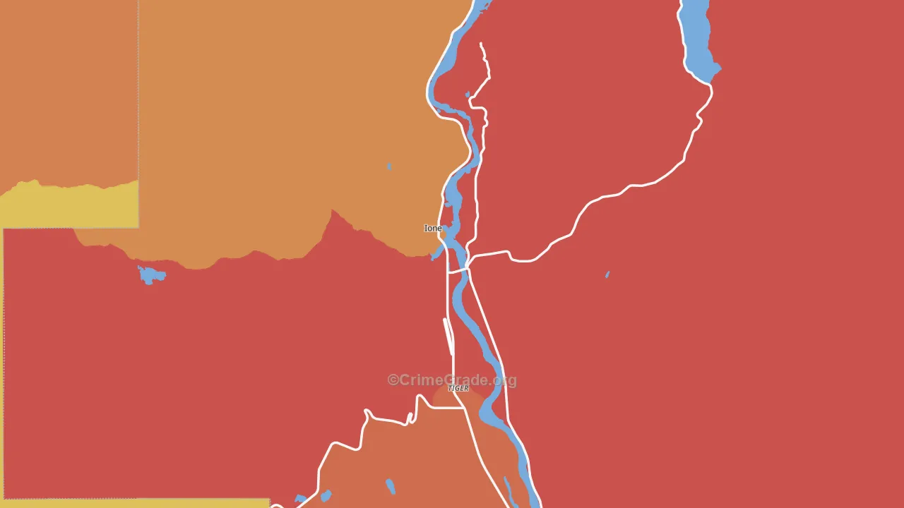 99139, WA Map of Drug-Related Crime Rates