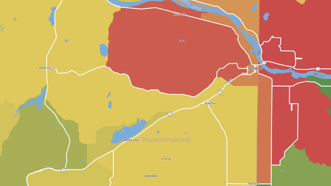 99156, WA Map of Drug-Related Crime Rates