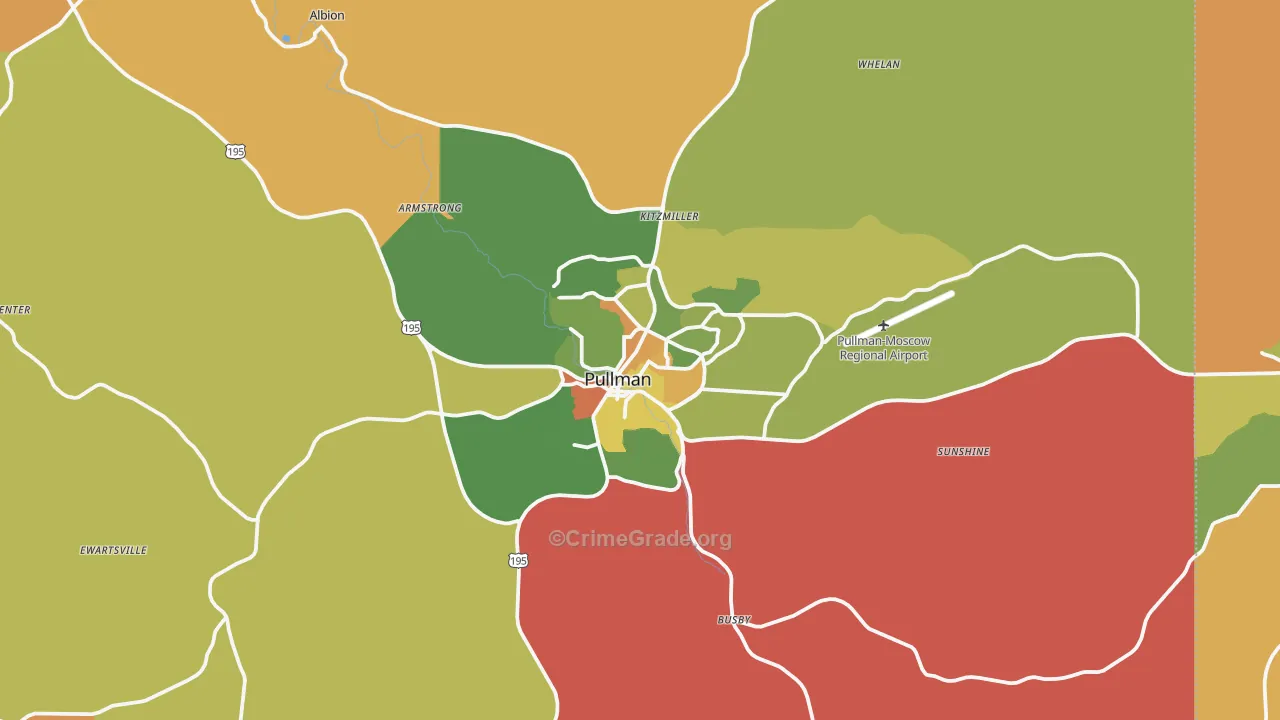 99163, WA Map of Drug-Related Crime Rates