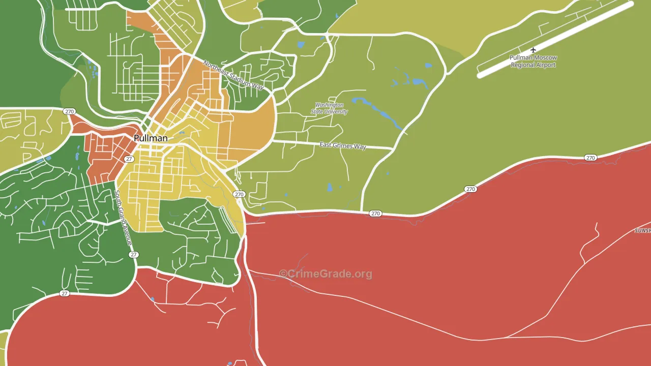 99164, WA Map of Drug-Related Crime Rates