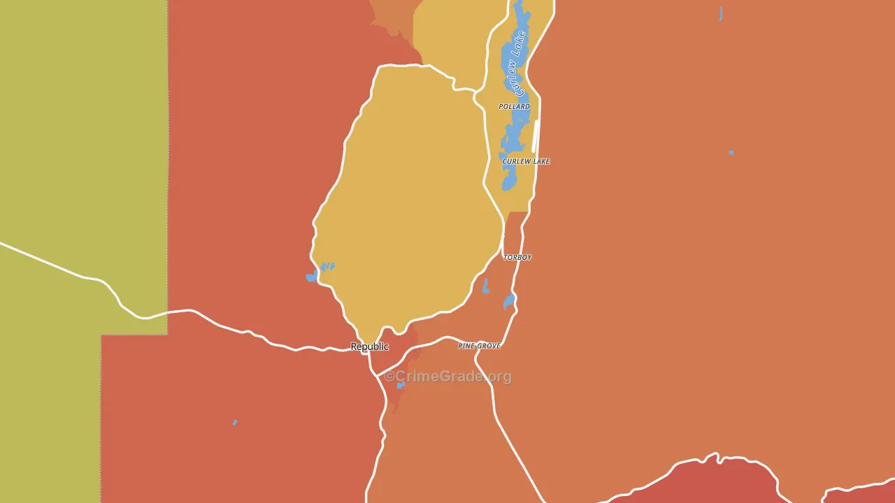 99166, WA Map of Drug-Related Crime Rates