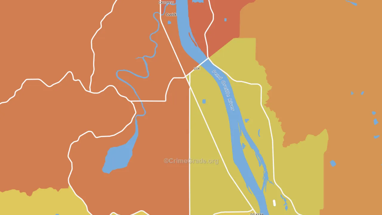 99180, WA Map of Drug-Related Crime Rates