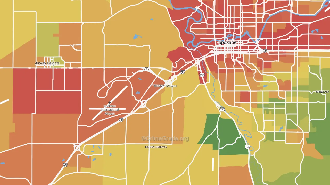 99224, WA Map of Drug-Related Crime Rates