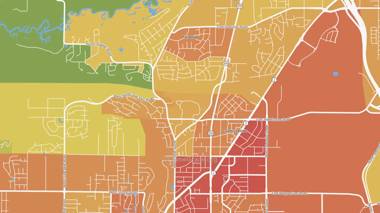 99251, WA Map of Drug-Related Crime Rates