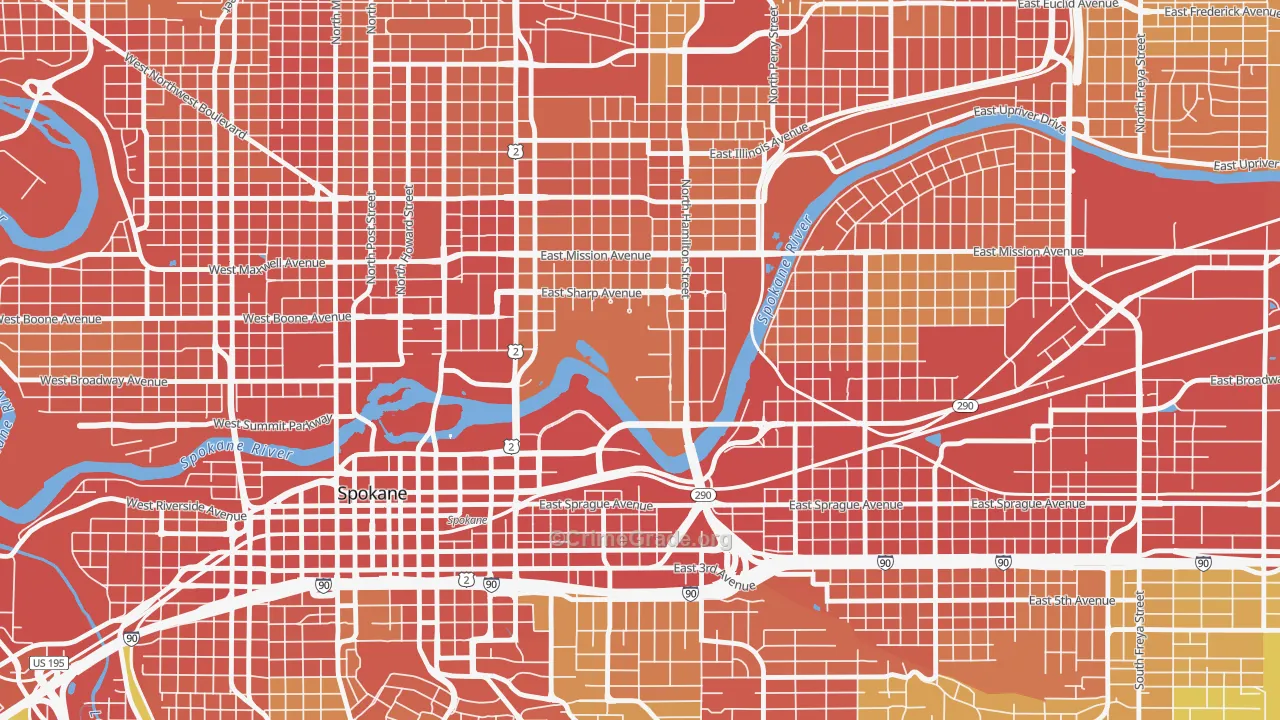 99258, WA Map of Drug-Related Crime Rates