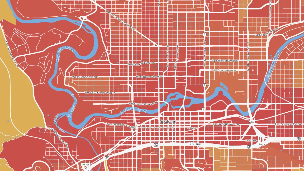 99260, WA Map of Drug-Related Crime Rates
