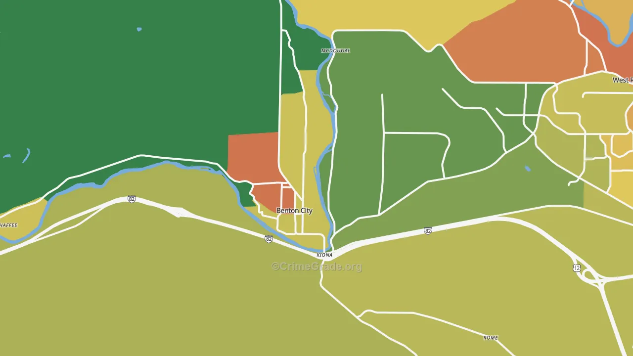 99320, WA Map of Drug-Related Crime Rates