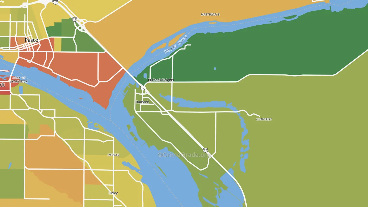 99323, WA Map of Drug-Related Crime Rates