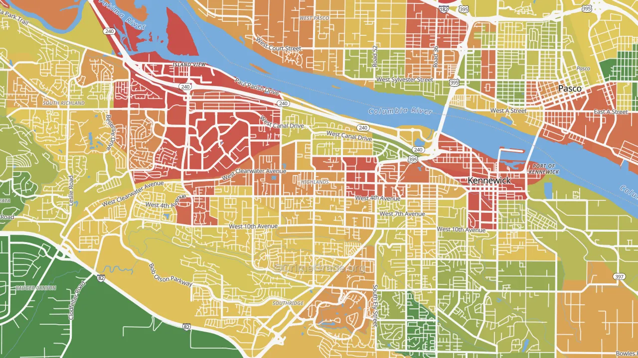 99336, WA Map of Drug-Related Crime Rates