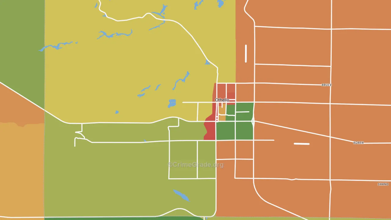 99344, WA Map of Drug-Related Crime Rates