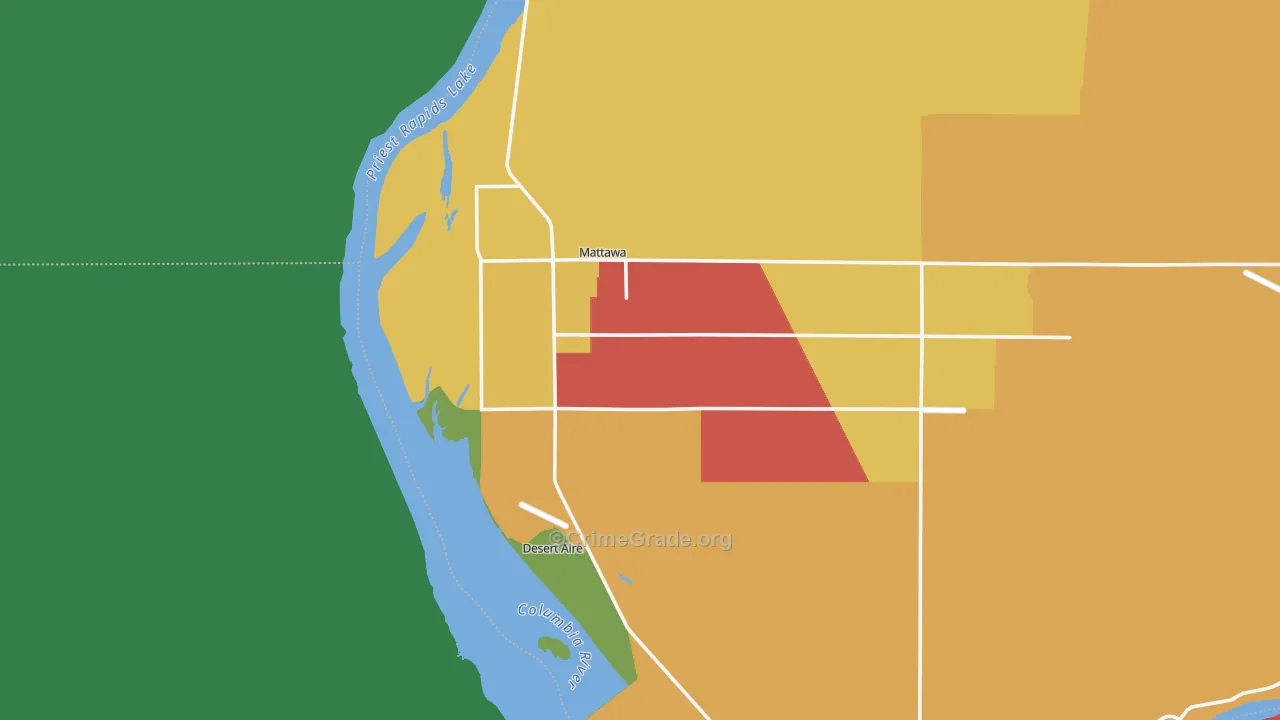 99349, WA Map of Drug-Related Crime Rates