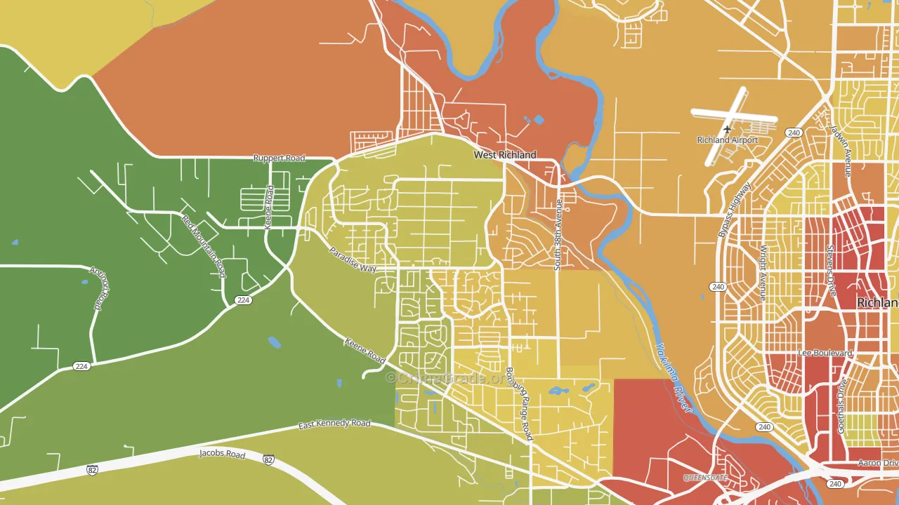 99353, WA Map of Drug-Related Crime Rates