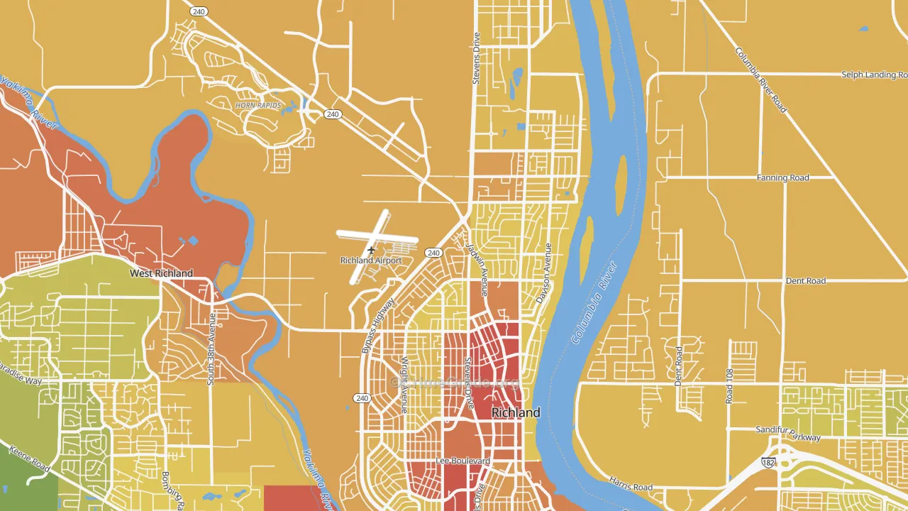 99354, WA Map of Drug-Related Crime Rates