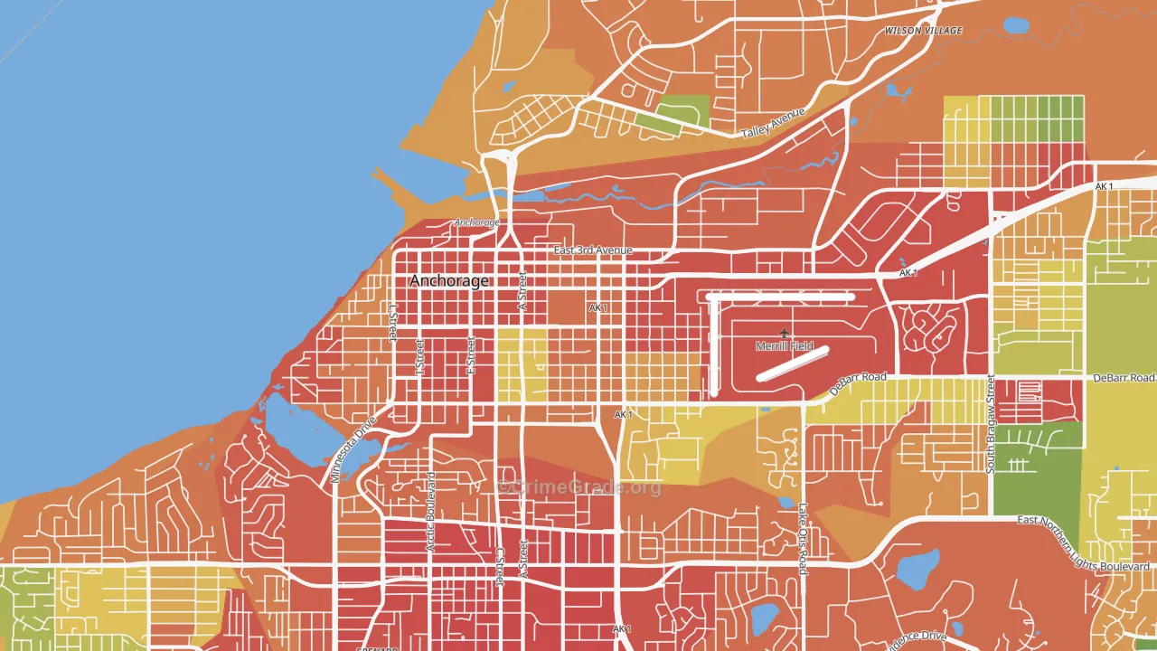 99501, AK Map of Drug-Related Crime Rates