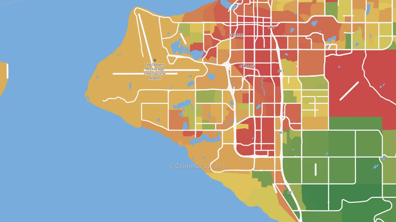 99502, AK Map of Drug-Related Crime Rates
