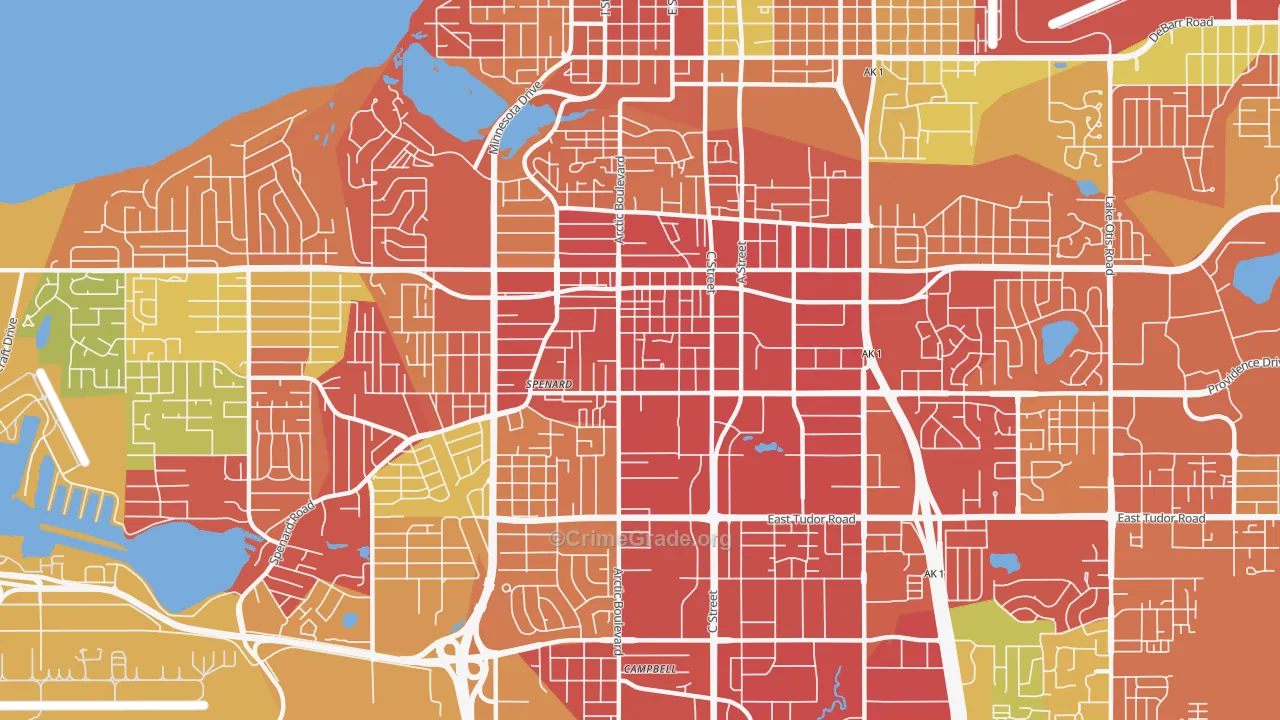 99503, AK Map of Drug-Related Crime Rates