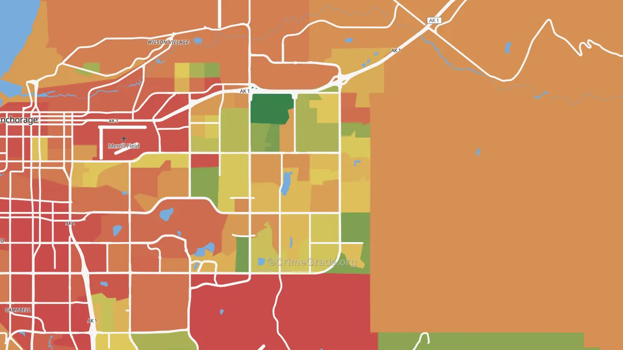 99504, AK Map of Drug-Related Crime Rates