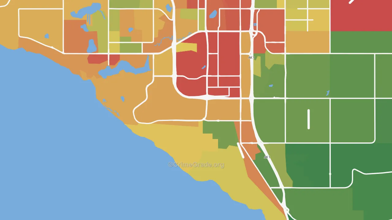 99515, AK Map of Drug-Related Crime Rates