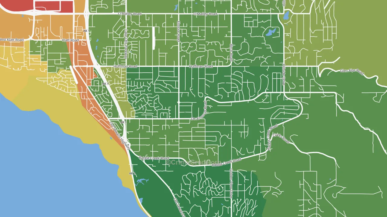 99516, AK Map of Drug-Related Crime Rates