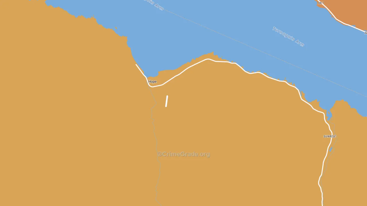 99605, AK Map of Drug-Related Crime Rates