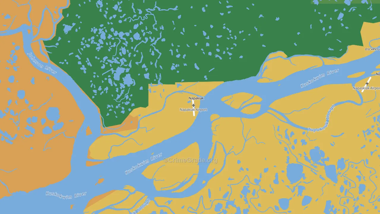 99634, AK Map of Drug-Related Crime Rates