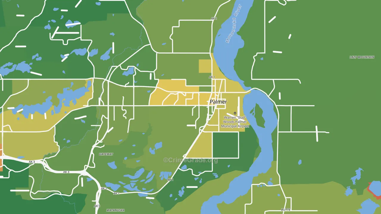 99645, AK Map of Drug-Related Crime Rates