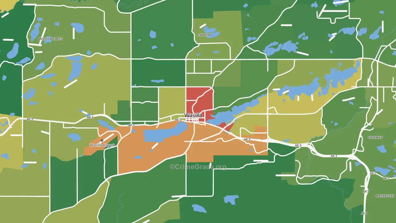 99654, AK Map of Drug-Related Crime Rates