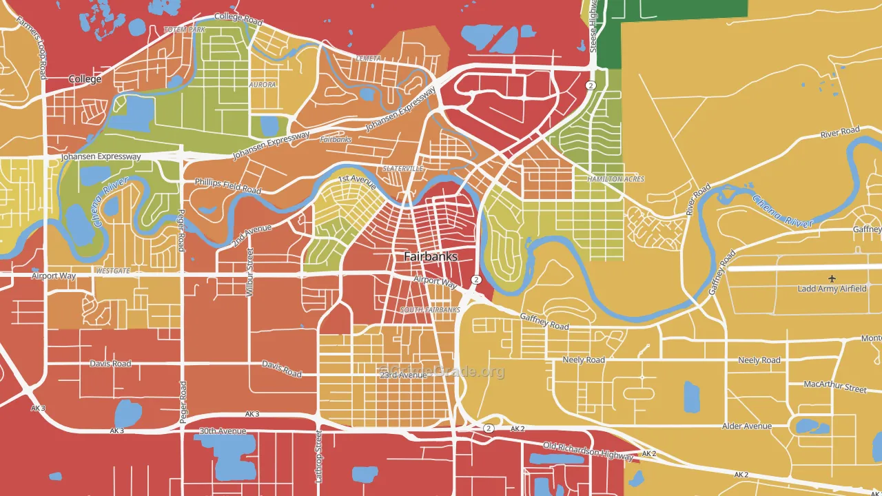 99701, AK Map of Drug-Related Crime Rates