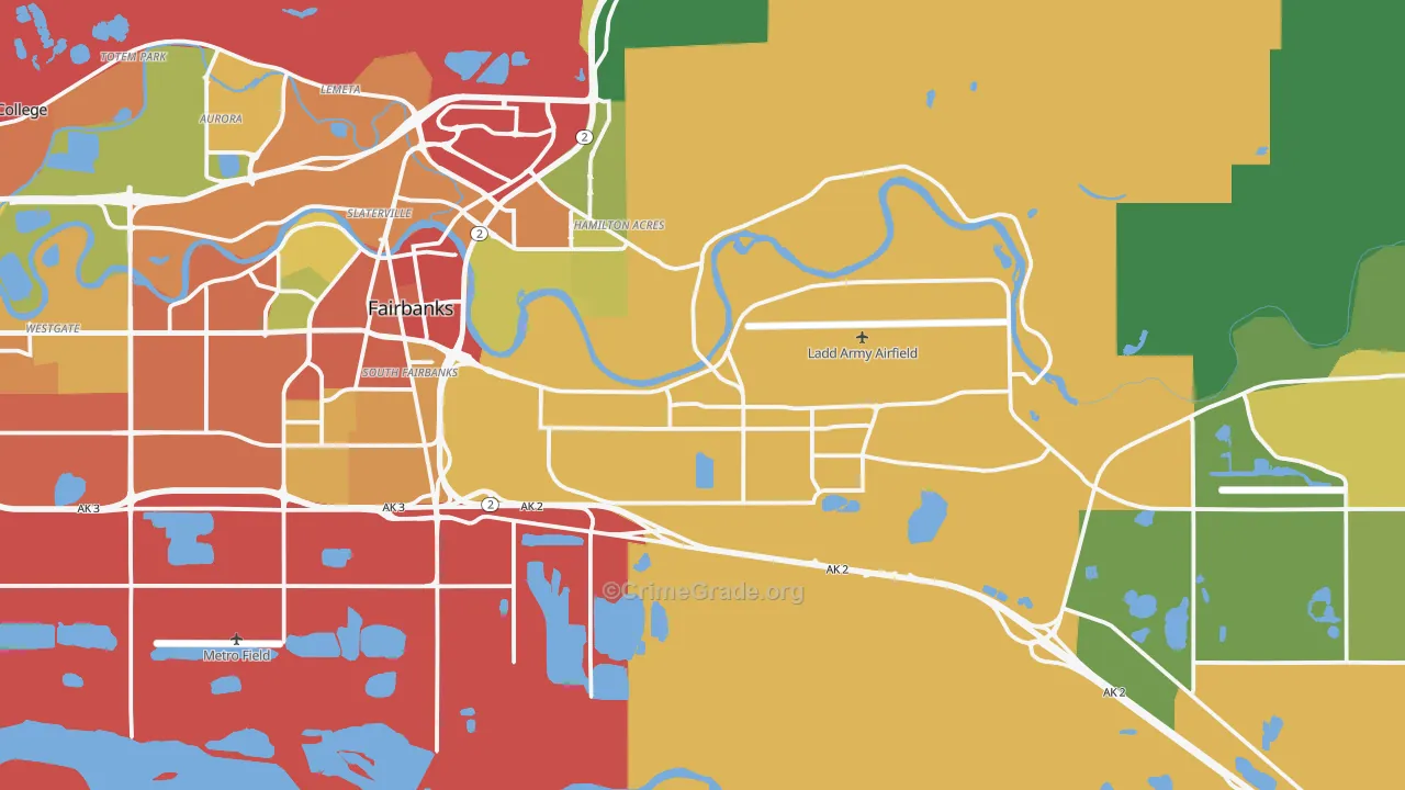 99703, AK Map of Drug-Related Crime Rates