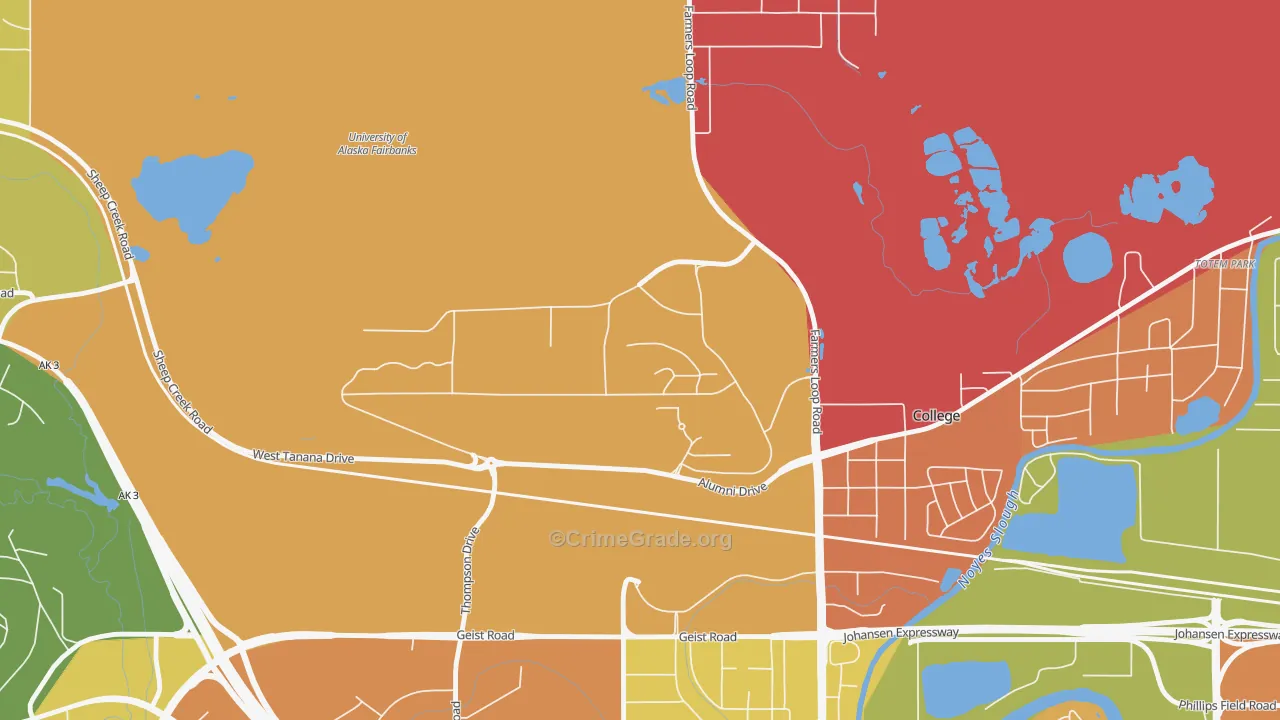 99775, AK Map of Drug-Related Crime Rates