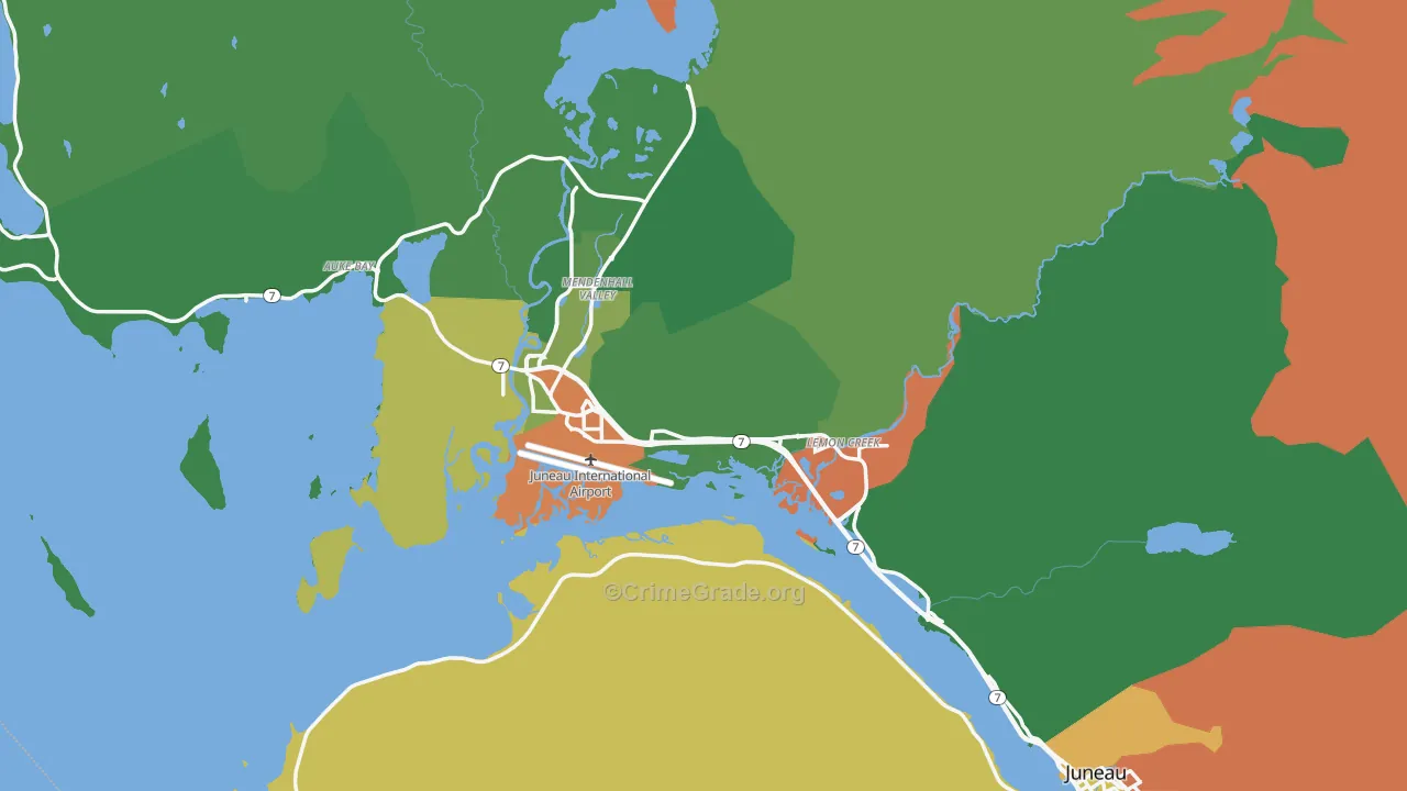 99801, AK Map of Drug-Related Crime Rates