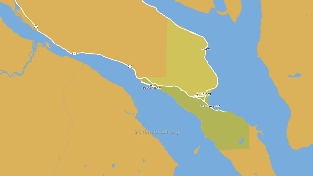 99827, AK Map of Drug-Related Crime Rates
