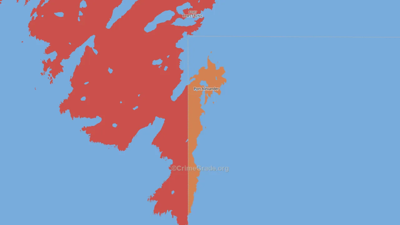 99836, AK Map of Drug-Related Crime Rates