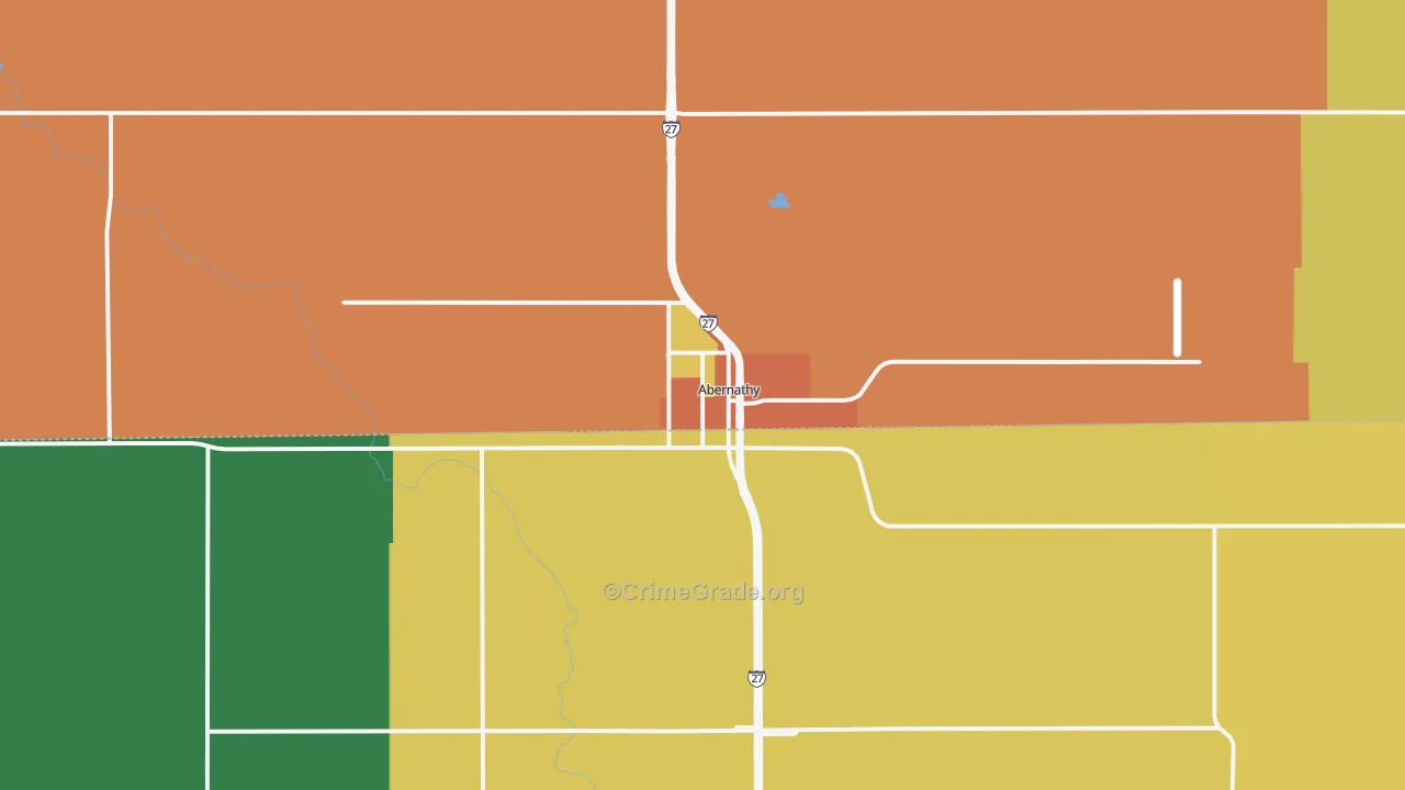 Abernathy, TX Map of Drug-Related Crime Rates