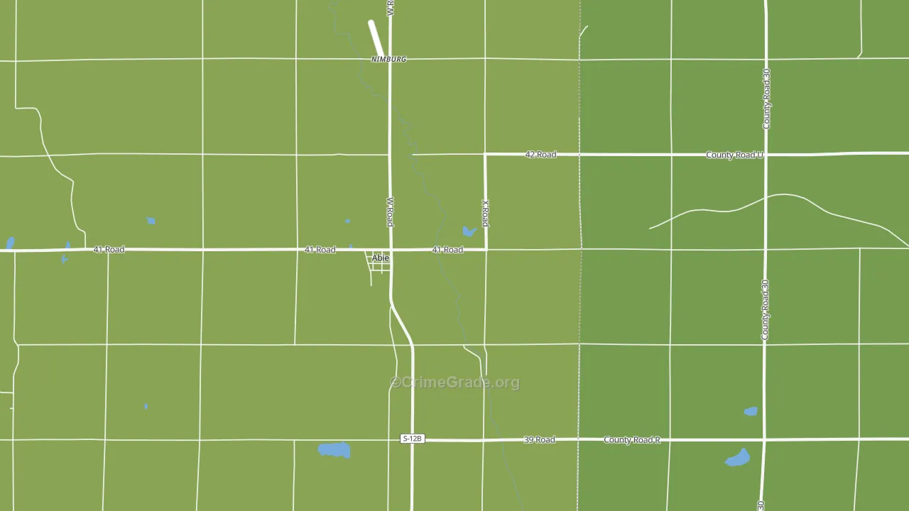 Abie, NE Map of Drug-Related Crime Rates