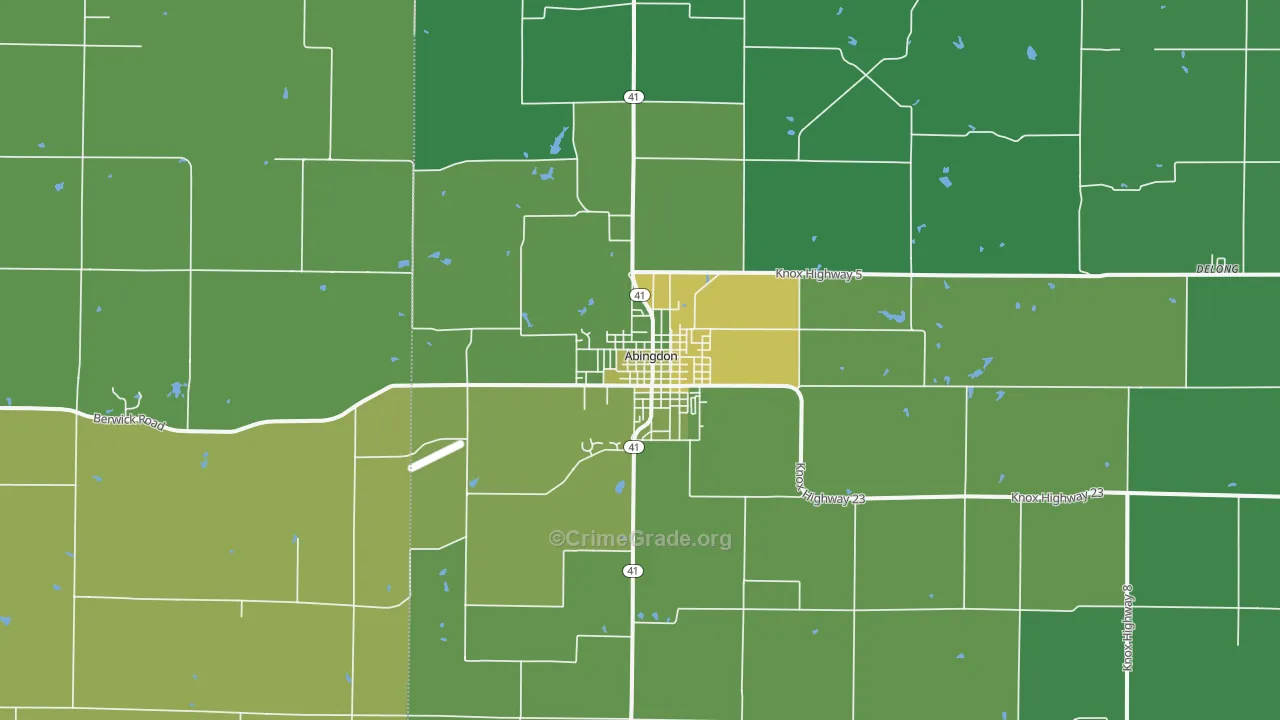 Abingdon, IL Map of Drug-Related Crime Rates