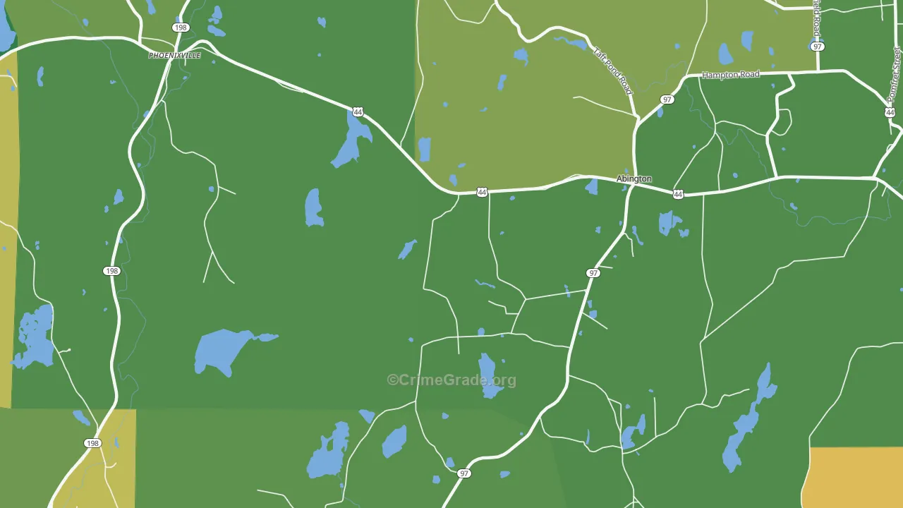 Abington, CT Map of Drug-Related Crime Rates