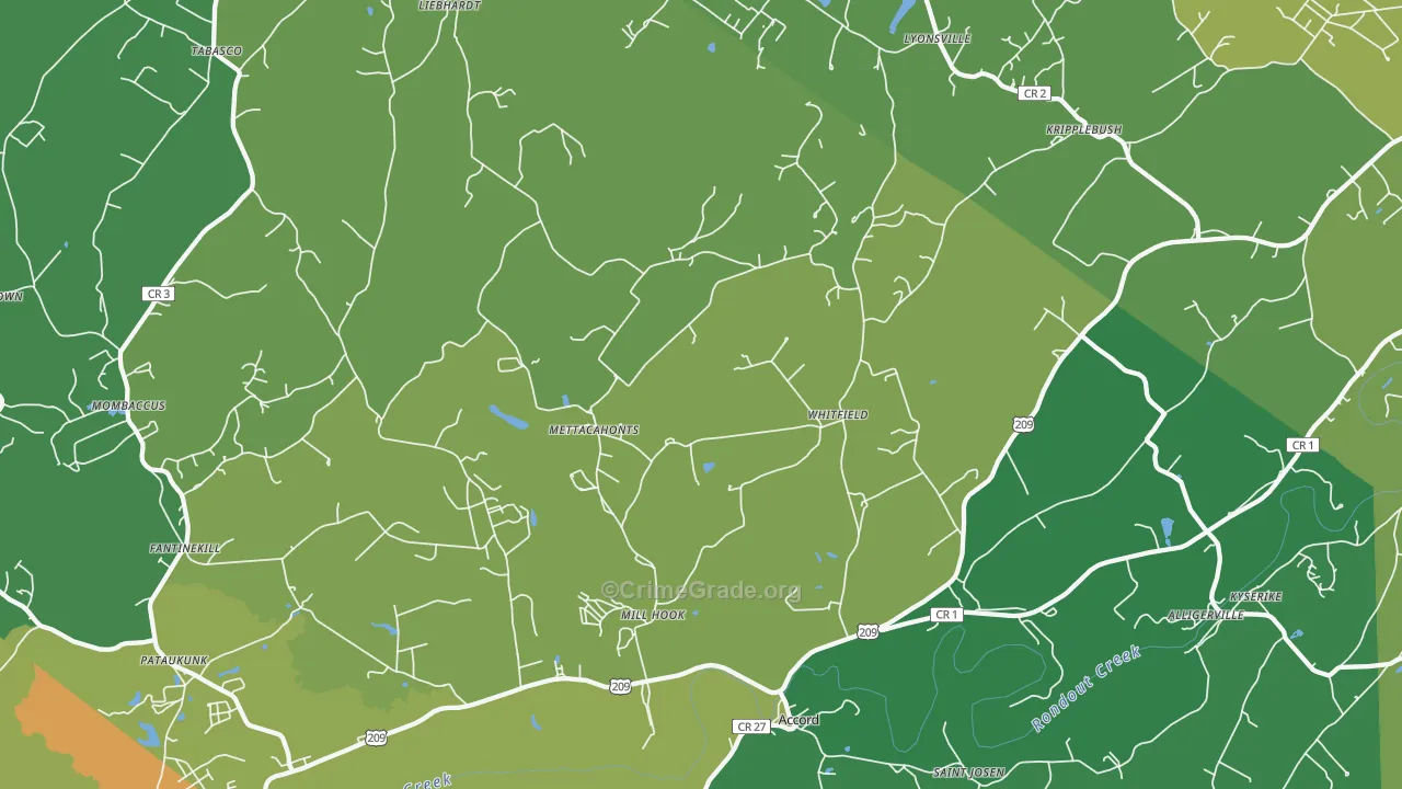Accord, NY Map of Drug-Related Crime Rates