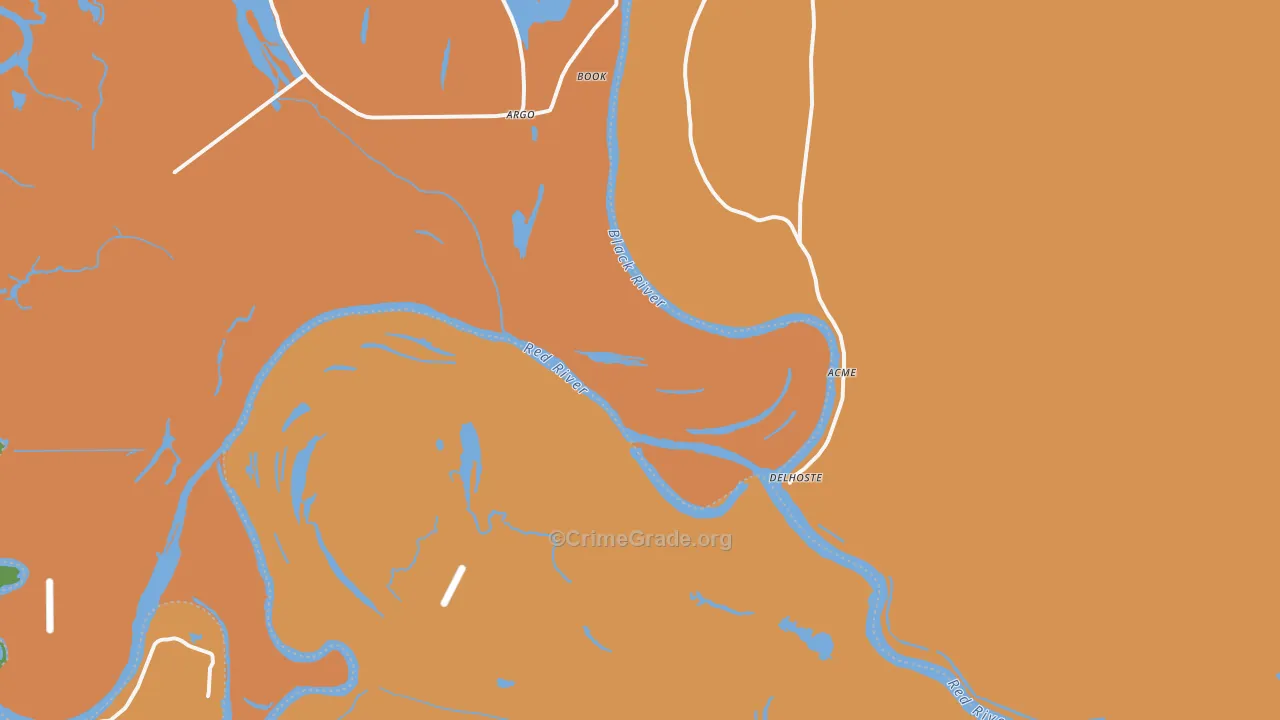 Acme, LA Map of Drug-Related Crime Rates