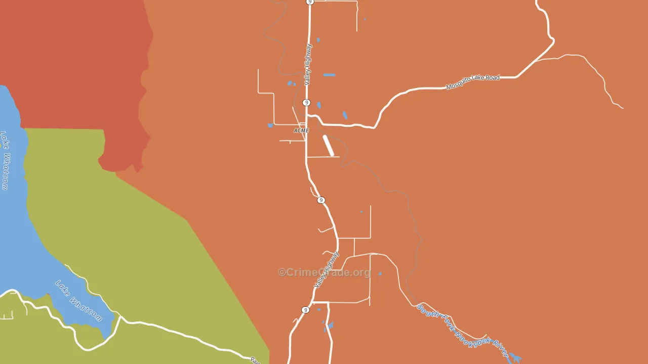 Acme, WA Map of Drug-Related Crime Rates