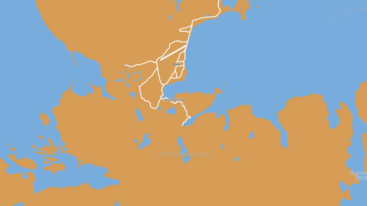 Adak, AK Map of Drug-Related Crime Rates