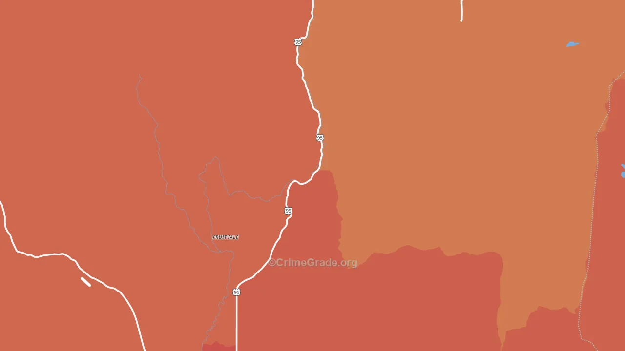 Adams County, ID Map of Drug-Related Crime Rates