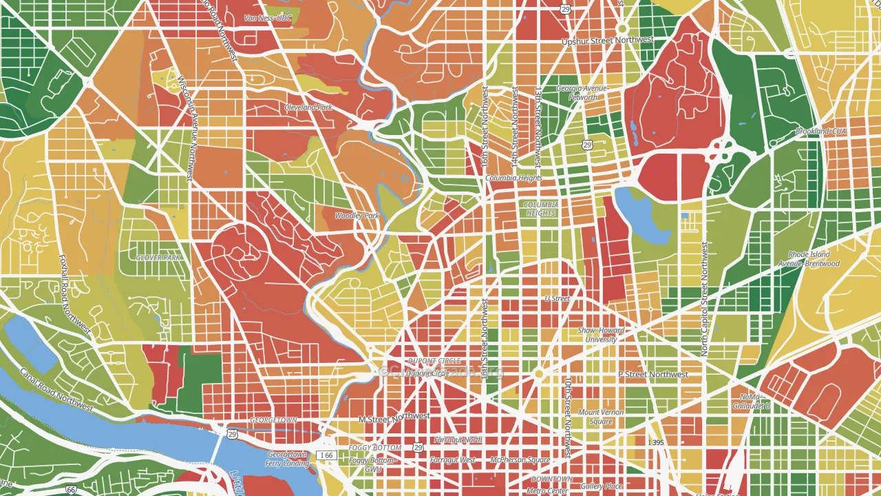 Adams Morgan, Washington, DC Map of Drug-Related Crime Rates