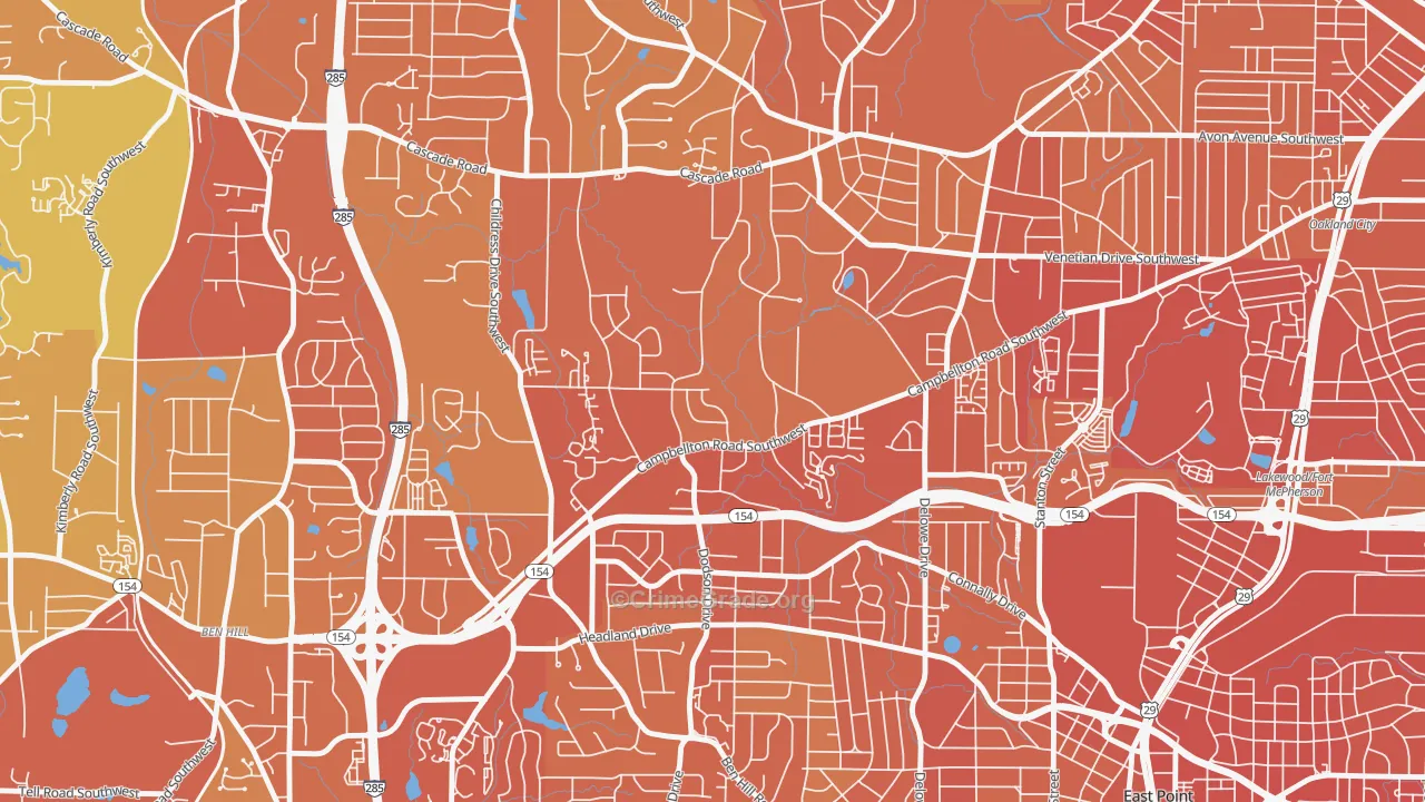 Adams Park, Atlanta, GA Map of Drug-Related Crime Rates