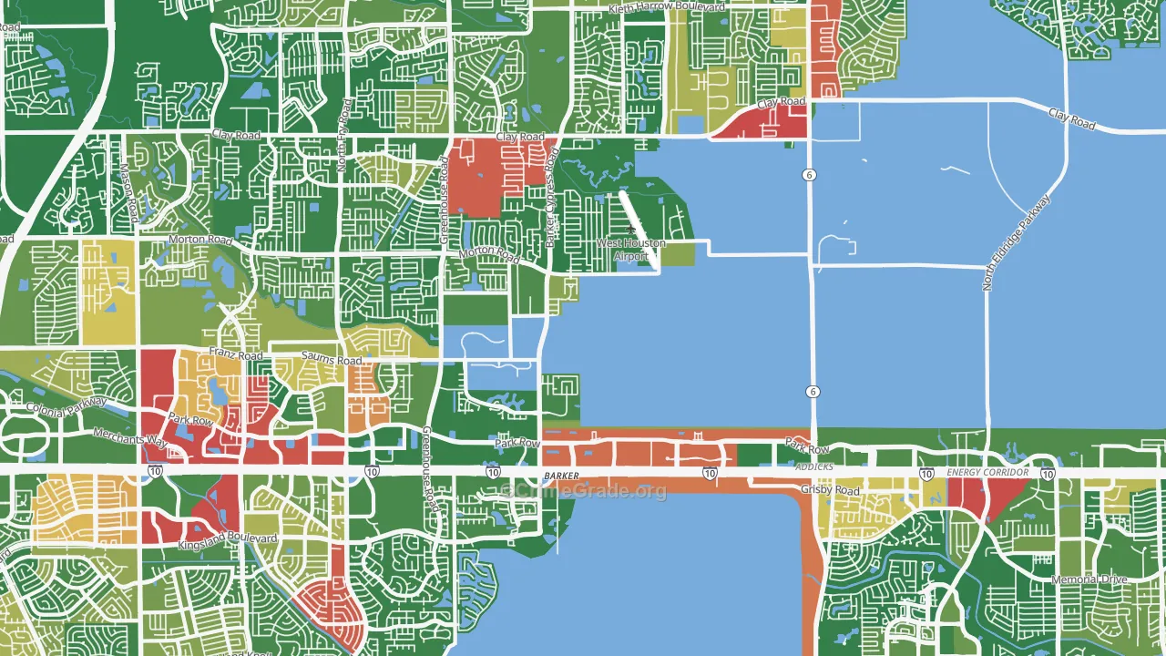 Addicks-Park ten, Houston, TX Map of Drug-Related Crime Rates