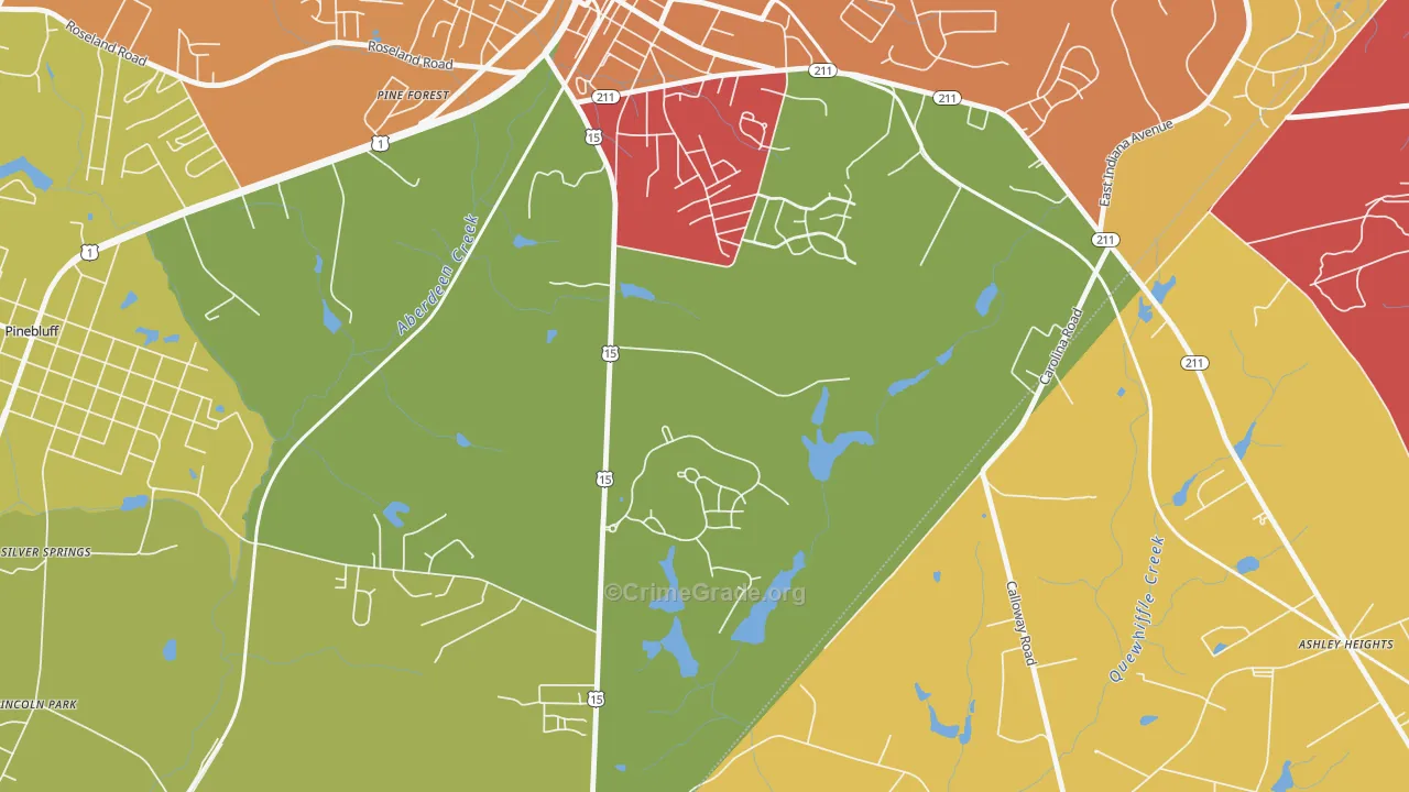Addor, NC Map of Drug-Related Crime Rates