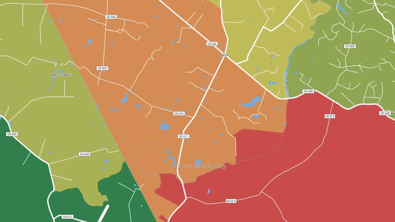 Aden, VA Map of Drug-Related Crime Rates
