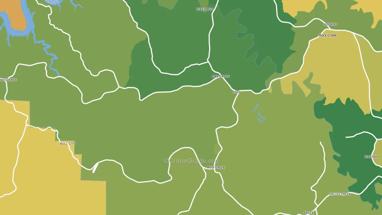 Adger, AL Map of Drug-Related Crime Rates