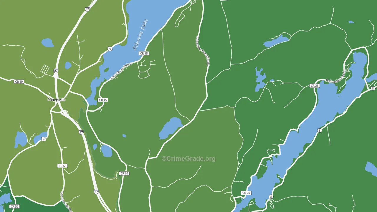 Adirondack, NY Map of Drug-Related Crime Rates