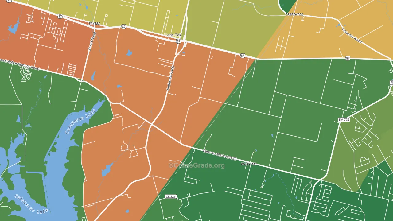 Adkins, TX Map of Drug-Related Crime Rates